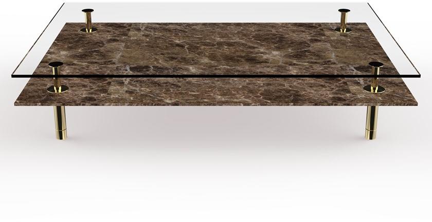 GHIDINI1961 Прямоугольный мраморный журнальный столик Legs sun-id-1363163 - Вид №2