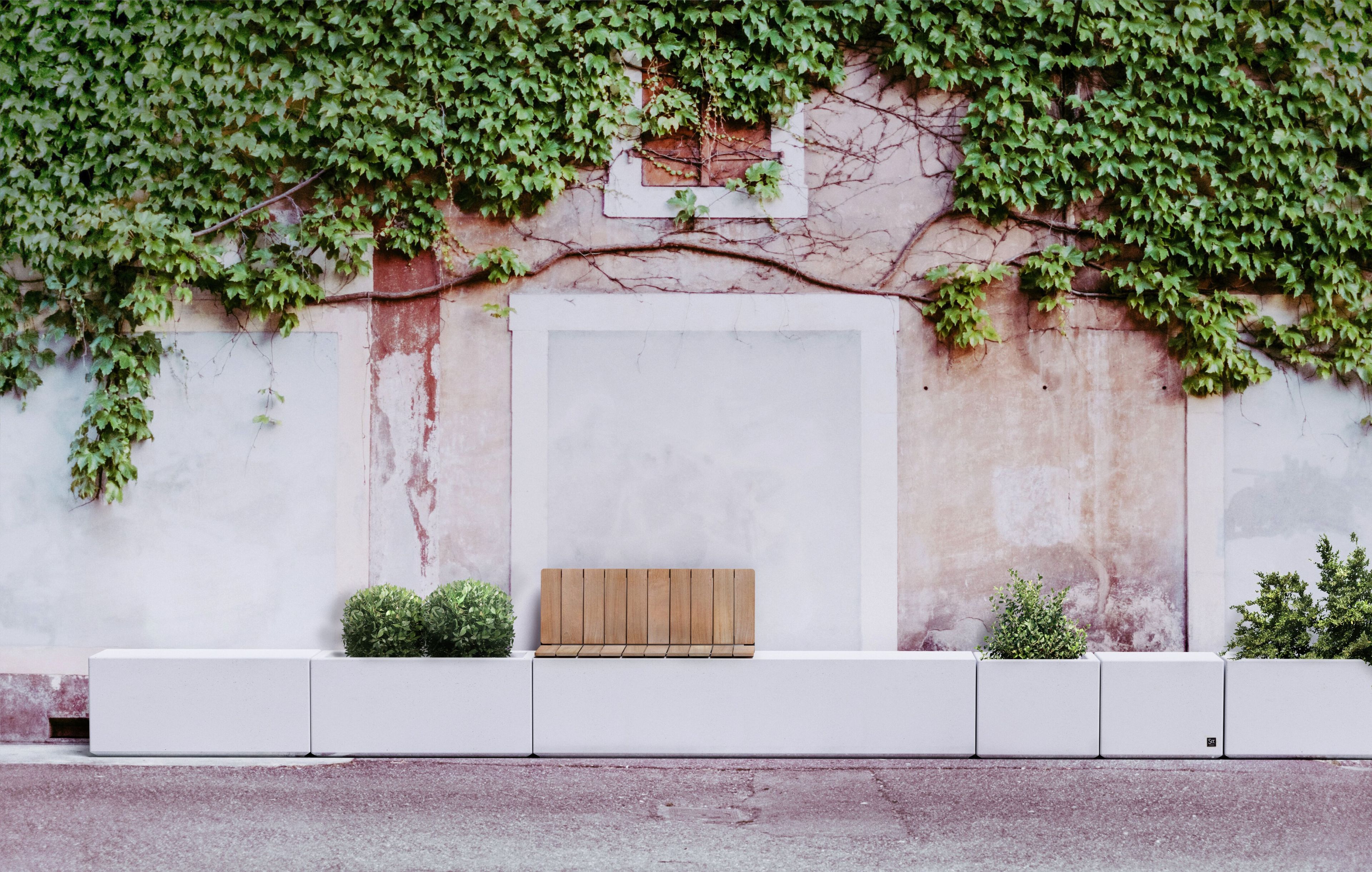 Модульная бетонная скамья без спинки SIT Box to Box ARCH-00051490 - Вид №8