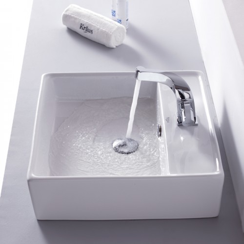 KCV-150 Накладная раковина на столешницу  прямоугольная Krausru  - Вид №4