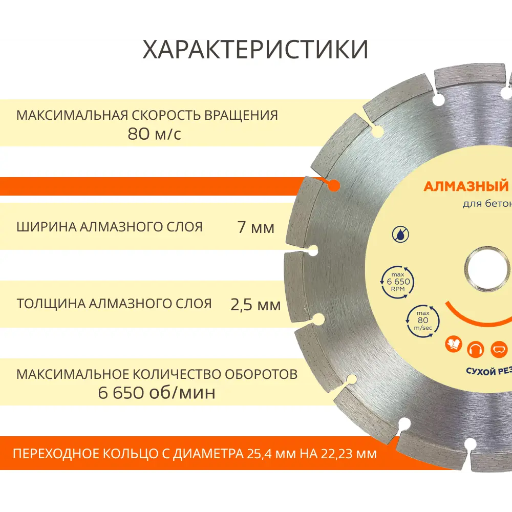 Диск алмазный по бетону сегментный 230x22.2x2.5 мм Santreyd STLM-2156283 - Вид №2