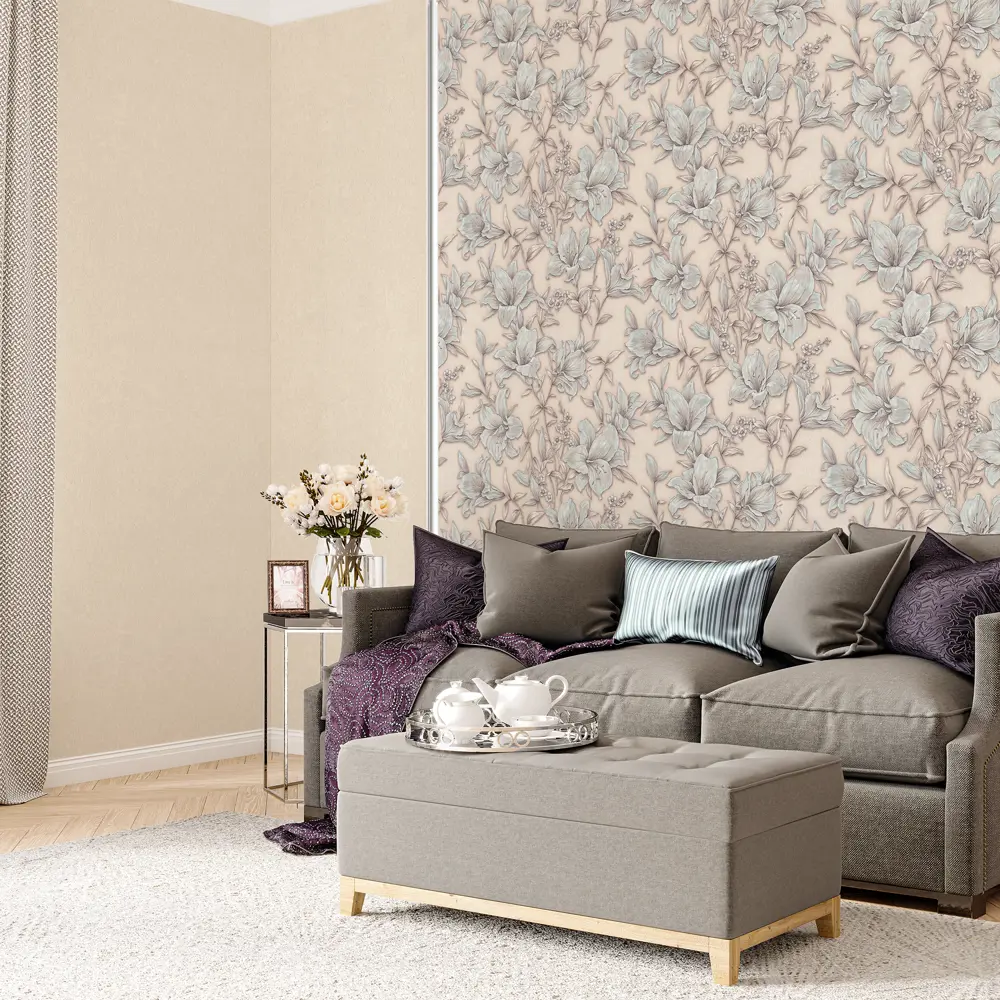 Обои флизелиновые Junona бежевые 1.06 м PP71590-22 Santreyd STLM-2034658 - Вид №3