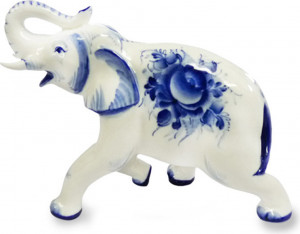 10536493 Гжельский фарфоровый завод Скульптура "Слон №5" 1с