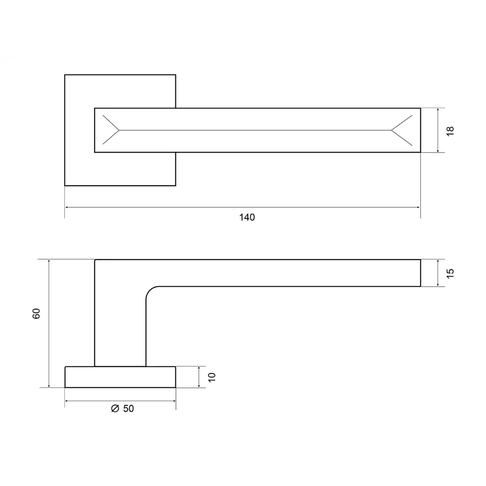 Дверные ручки Palladium Joos без запирания цвет никель STLM-2068693 - Вид №2