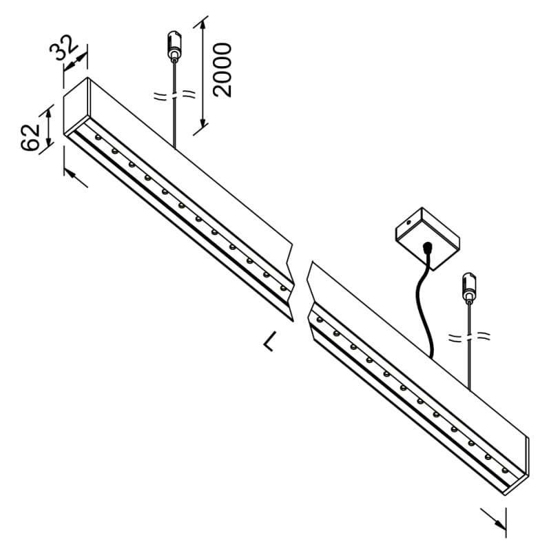Экструдированный алюминиевый подвесной светильник Lucifero's мини-файл ARCH-00002498 - Вид №2