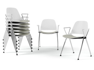 Штабелируемый стул с подлокотниками