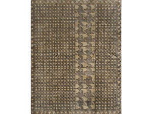 Прямоугольный ковер из шерсти и шелка