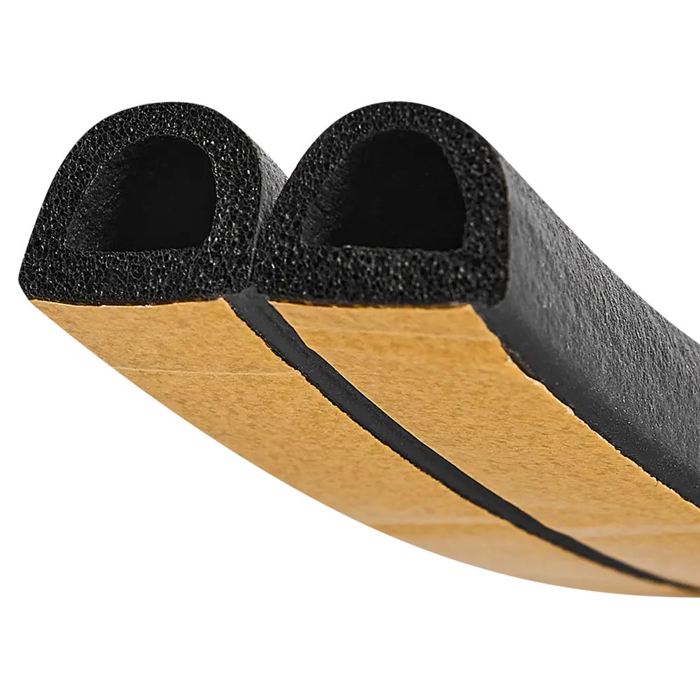 Уплотнитель EPDM для окон и дверей самоклеящийся MONLID D-профиль 14x12 мм 6 м цвет черный STLM-2207268 - Вид №2