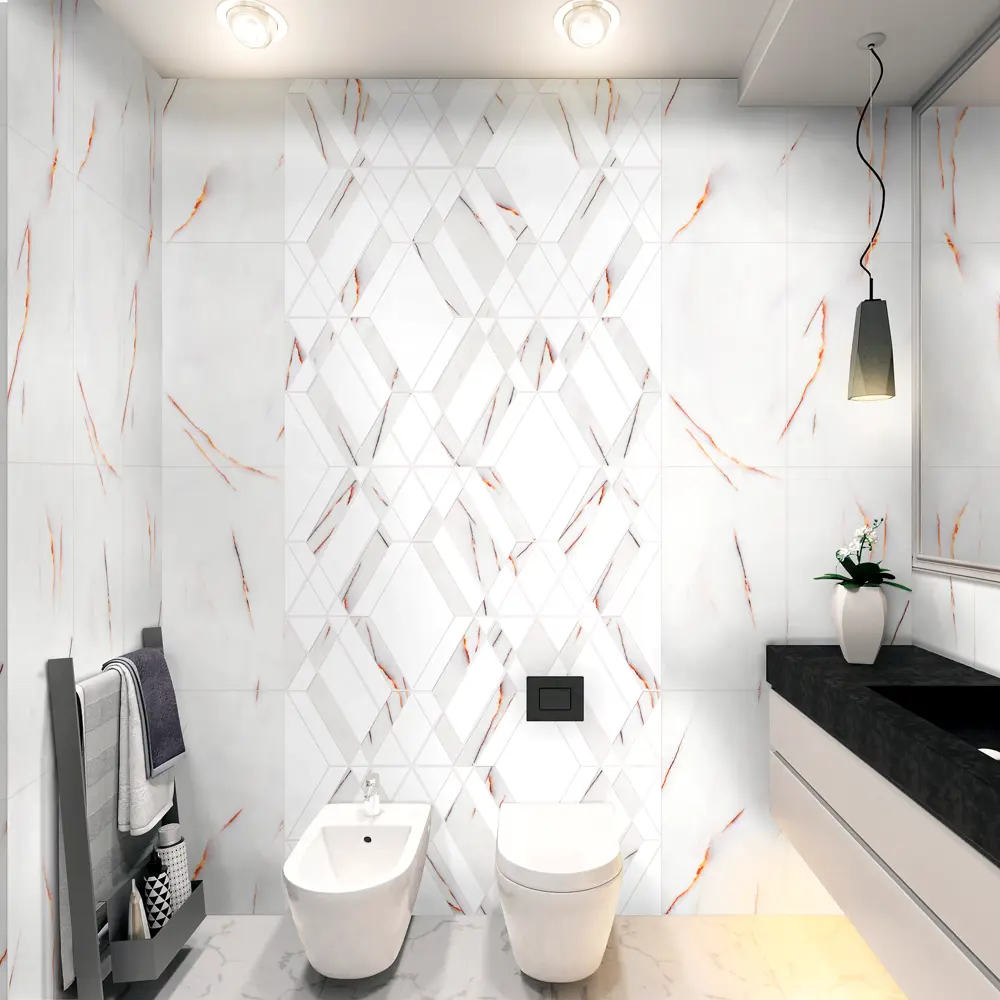 Панель ПВХ Мармара разноцветный 2700x375x8 мм (2 шт.) VENTA STLM-2155209 - Вид №1