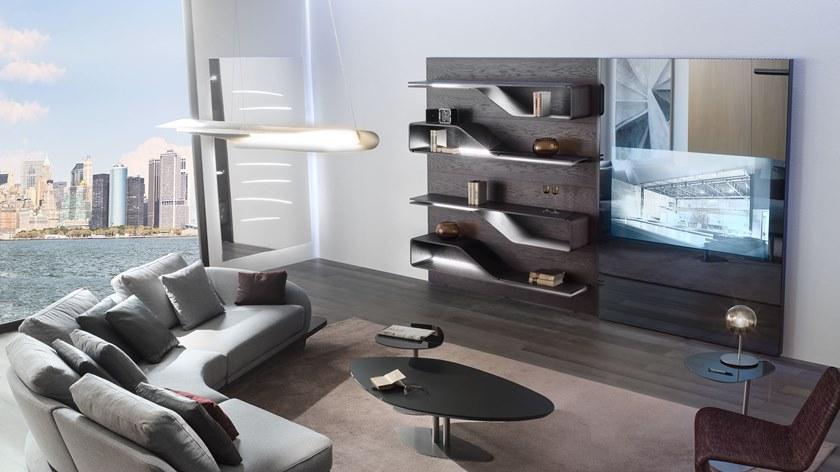 Reflex Книжный шкаф из лакированного дерева с подсветкой Segno sun-id-1433960 - Вид №3