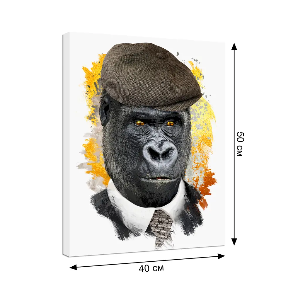 Картина на холсте Горилла в кепке 40х50 см Santreyd STLM-2098745 - Вид №4