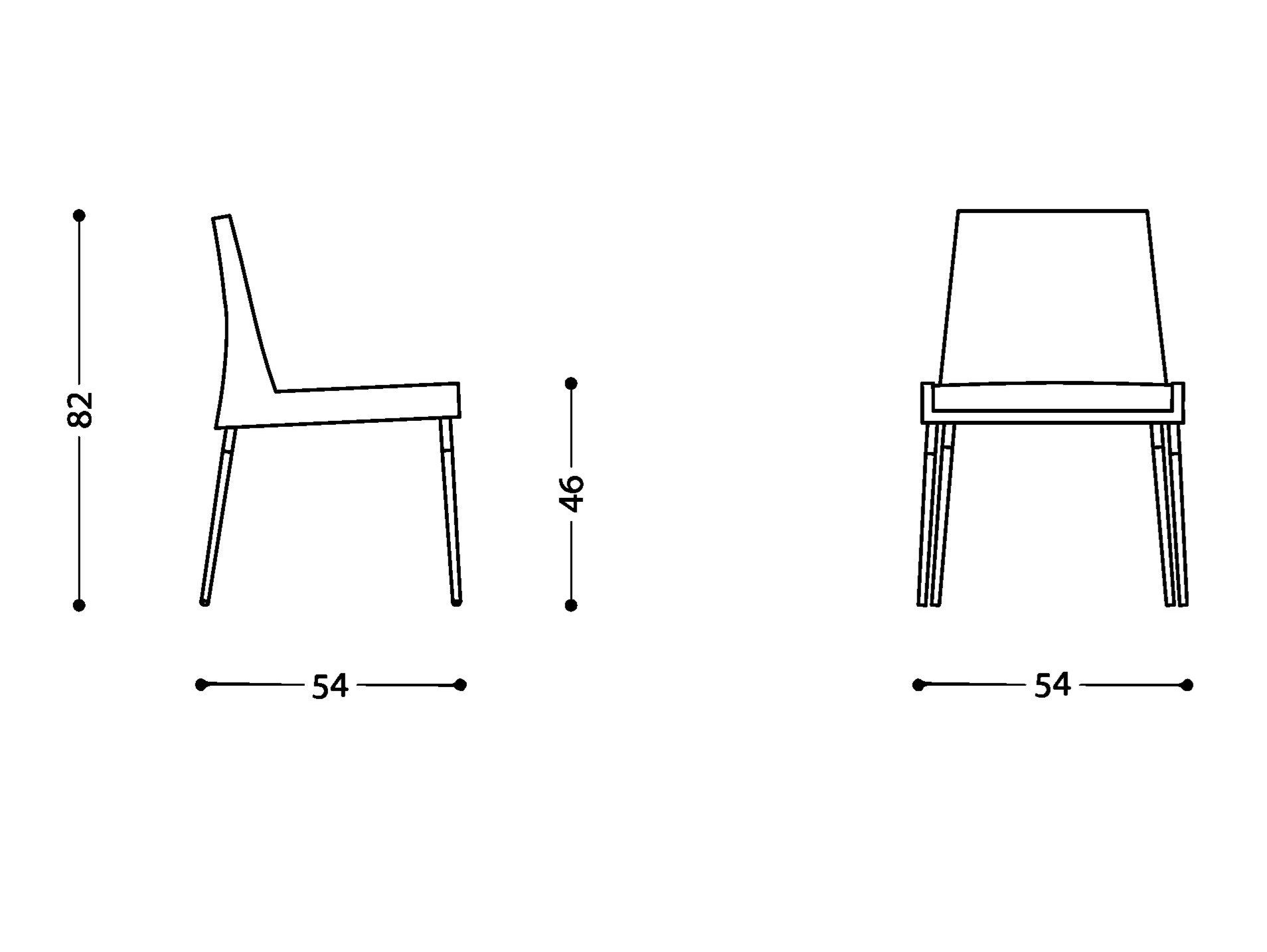 Кожаный стул для зала ожидания LAMM Fleet ARCH-00092016 - Вид №3