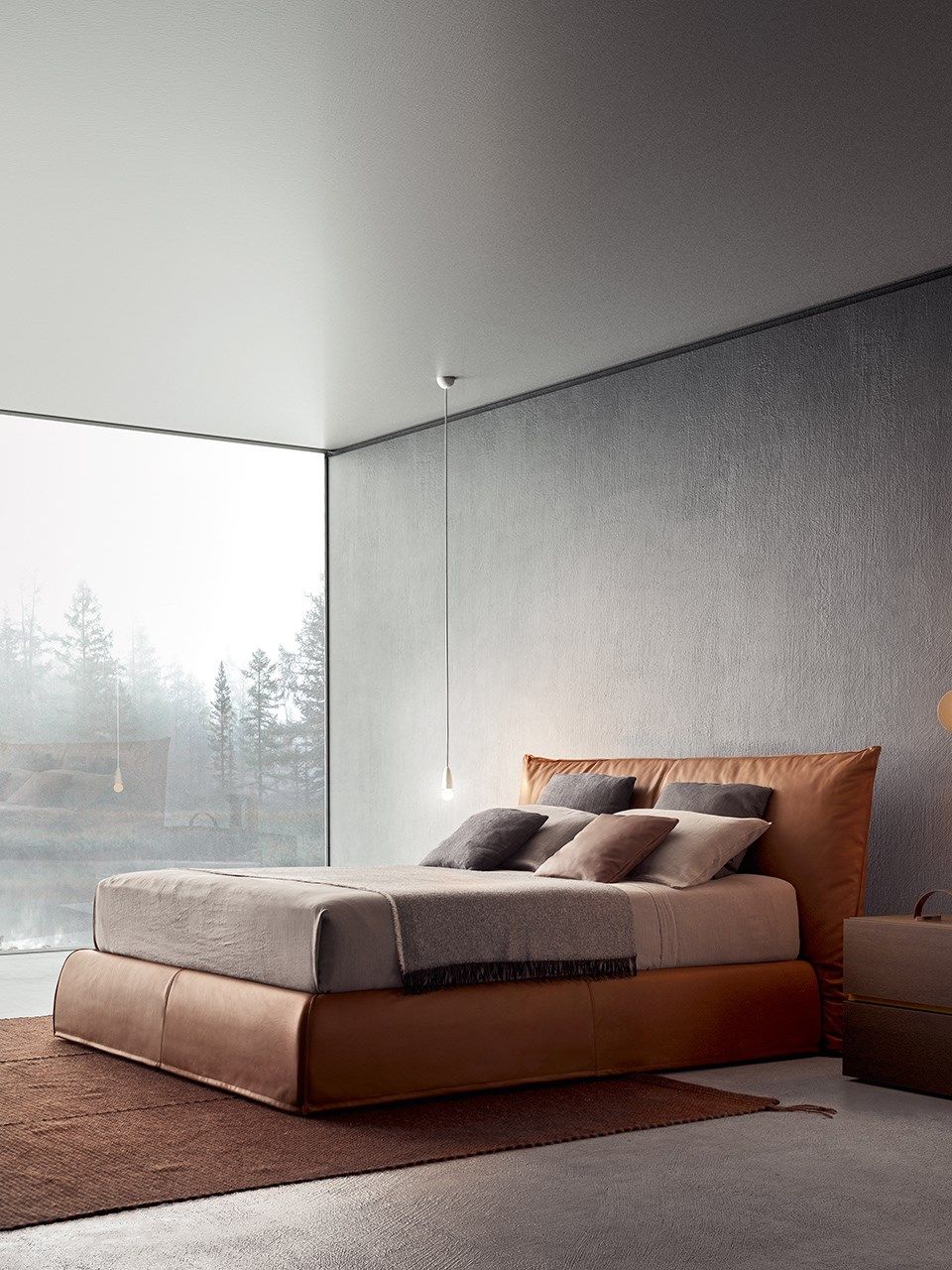 Двуспальная кровать с мягкой тканью Pianca PIUMOTTO ARCH-00133691 - Вид №4