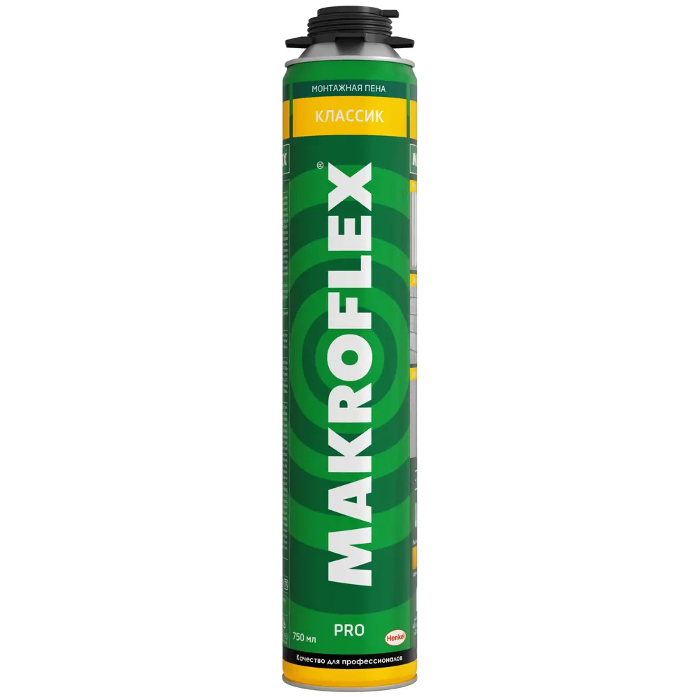 Пена монтажная пистолетная Makroflex, 750 мл МАКРОФЛЕКС STLM-2149211