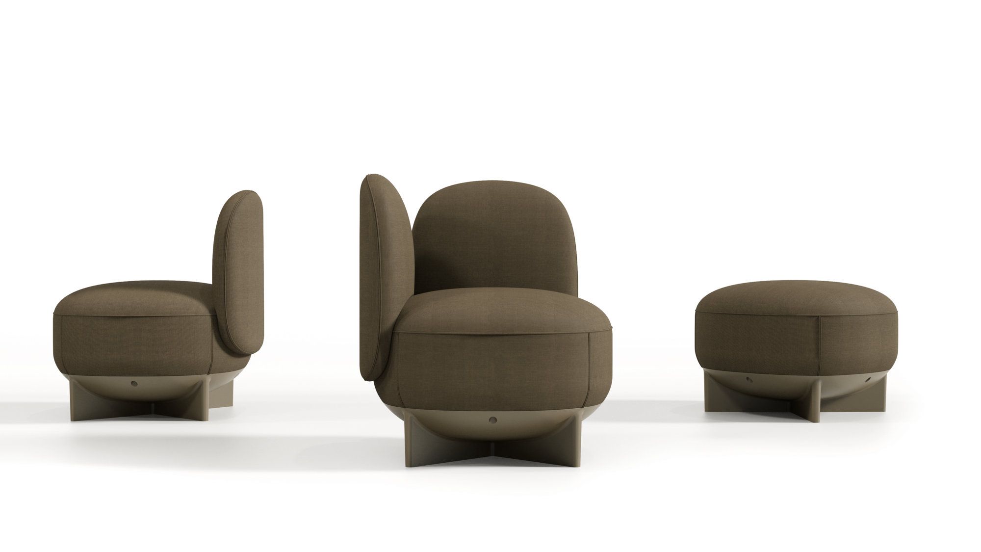 Тканевое секционное кресло с подлокотниками GABER To-Go ARCH-00038323 - Вид №1