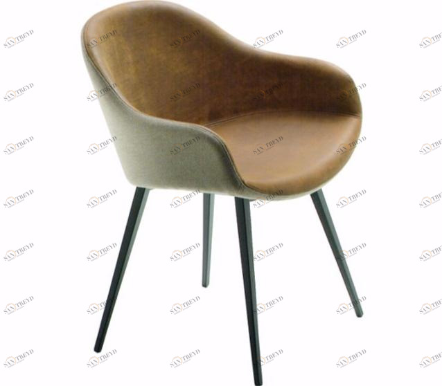 Midj Мягкое кожаное кресло с подлокотниками Sonny sun-id-1402975