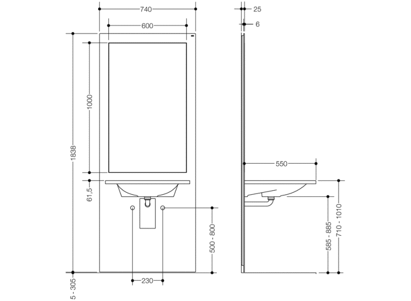 S50.01.302010 Туалетный модуль HEWI S 50 Module  - Вид №2