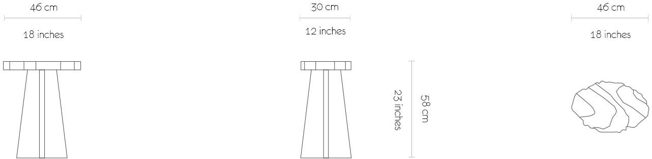 MORADA Круглый журнальный столик из акрила и дерева Petra sun-id-1419125 - Вид №3