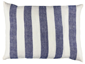 Льняная прямоугольная полосатая подушка