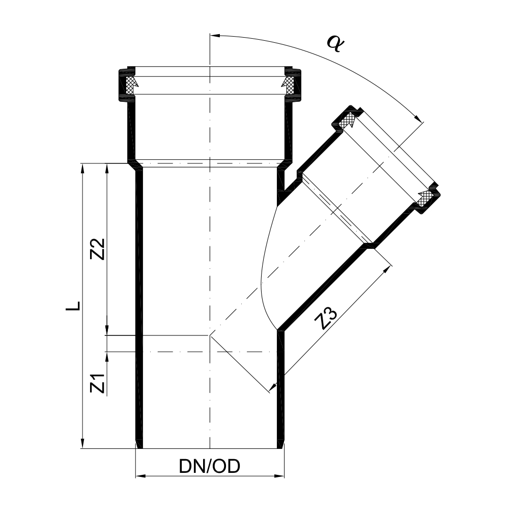 02568 Тройники Tece  - Вид №1