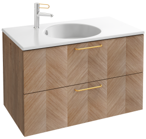 EB2523-R8-E10 Тумба под столешницу 90 см, 2 ящика, золотая ручка JACOB DELAFON ODÉON RIVE GAUCHE