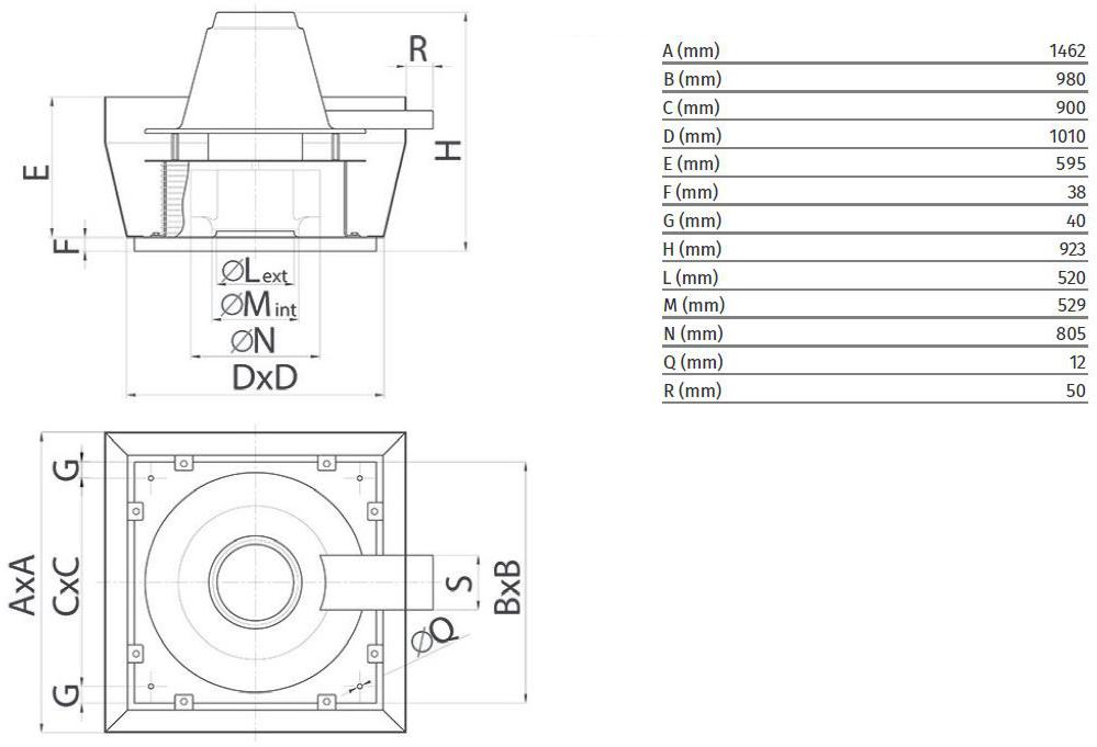 Vortice Центробежный крышный вентилятор для удаления горячего дыма Torrette tr-ed-v 15177 - Вид №1
