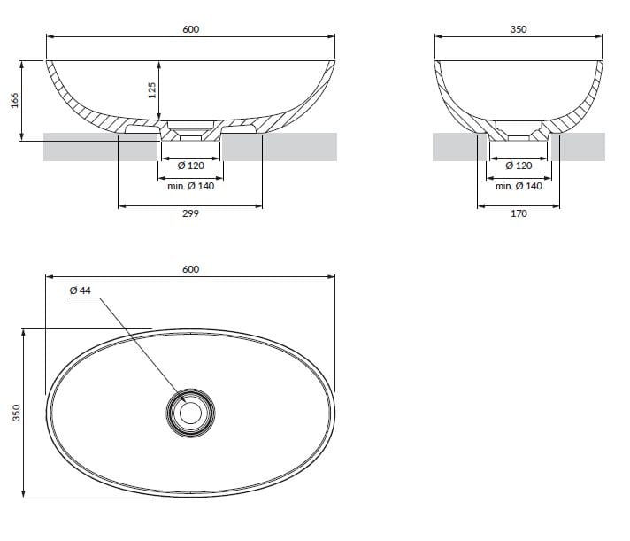 Столешница из композитного материала OMNIRES SHELL M+ SHELLUN ARCH-00057832 - Вид №14