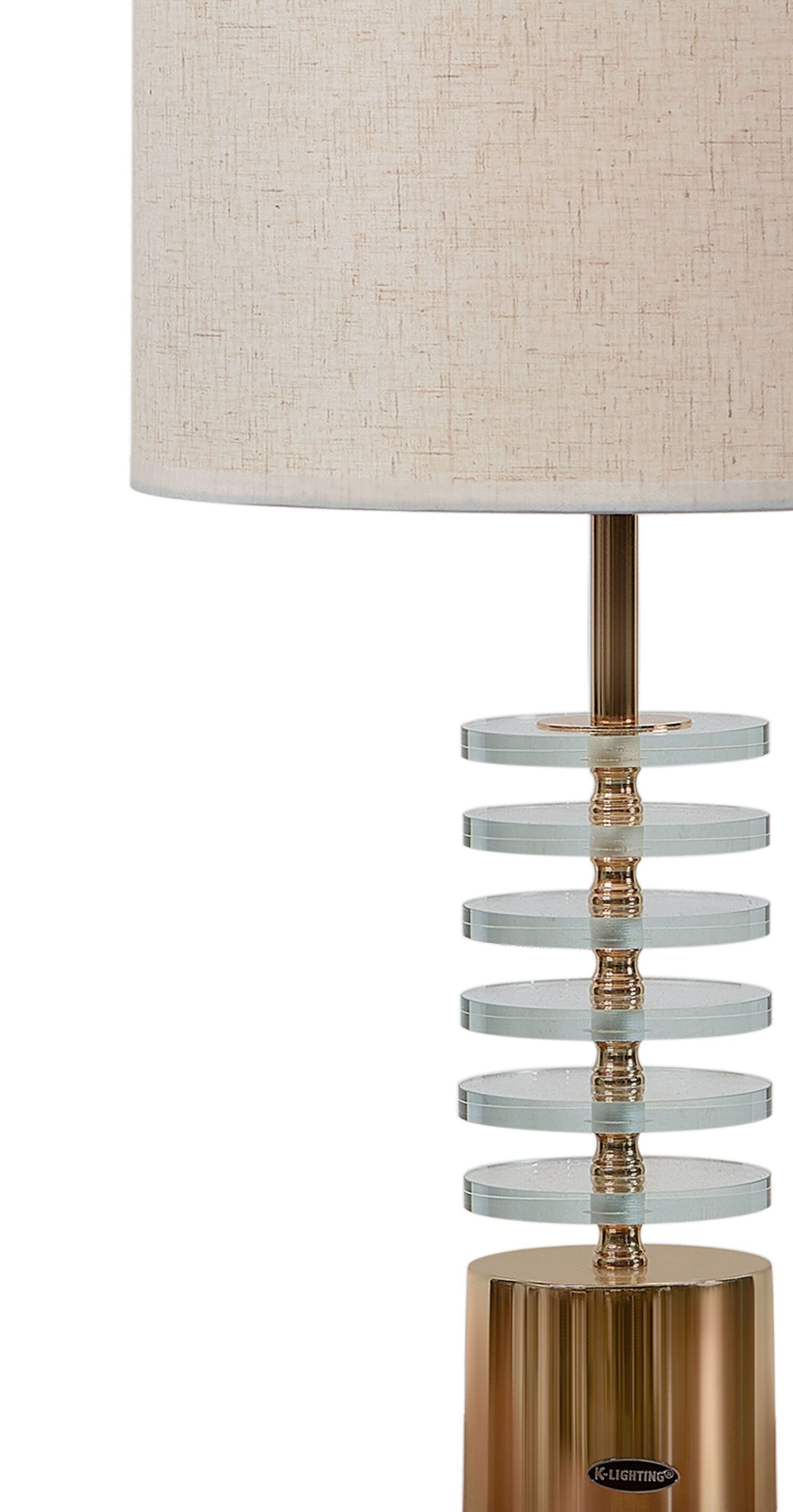 Настольная лампа из стекла и ткани K-Lighting MÉTIS ARCH-00023974 - Вид №2