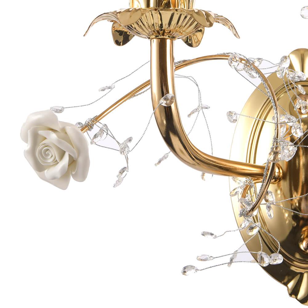 Бра керамическое золотое "Эйдин" 77302.02.01.02 SEVEN FIRES ФЛОРИСТИКА 00-3931781 Золото  - Вид №2