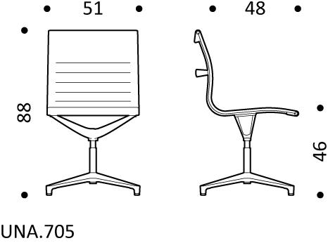 ICF Поворотное офисное кресло из ткани с 4 спицами Una chair sun-id-1357690 - Вид №3