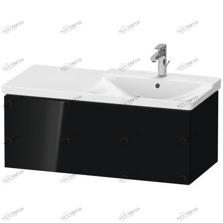 LC615004040 Тумбочка подвесная L-Cube #LC6150 1020 x 481 мм Черный глянцевый лак Duravit