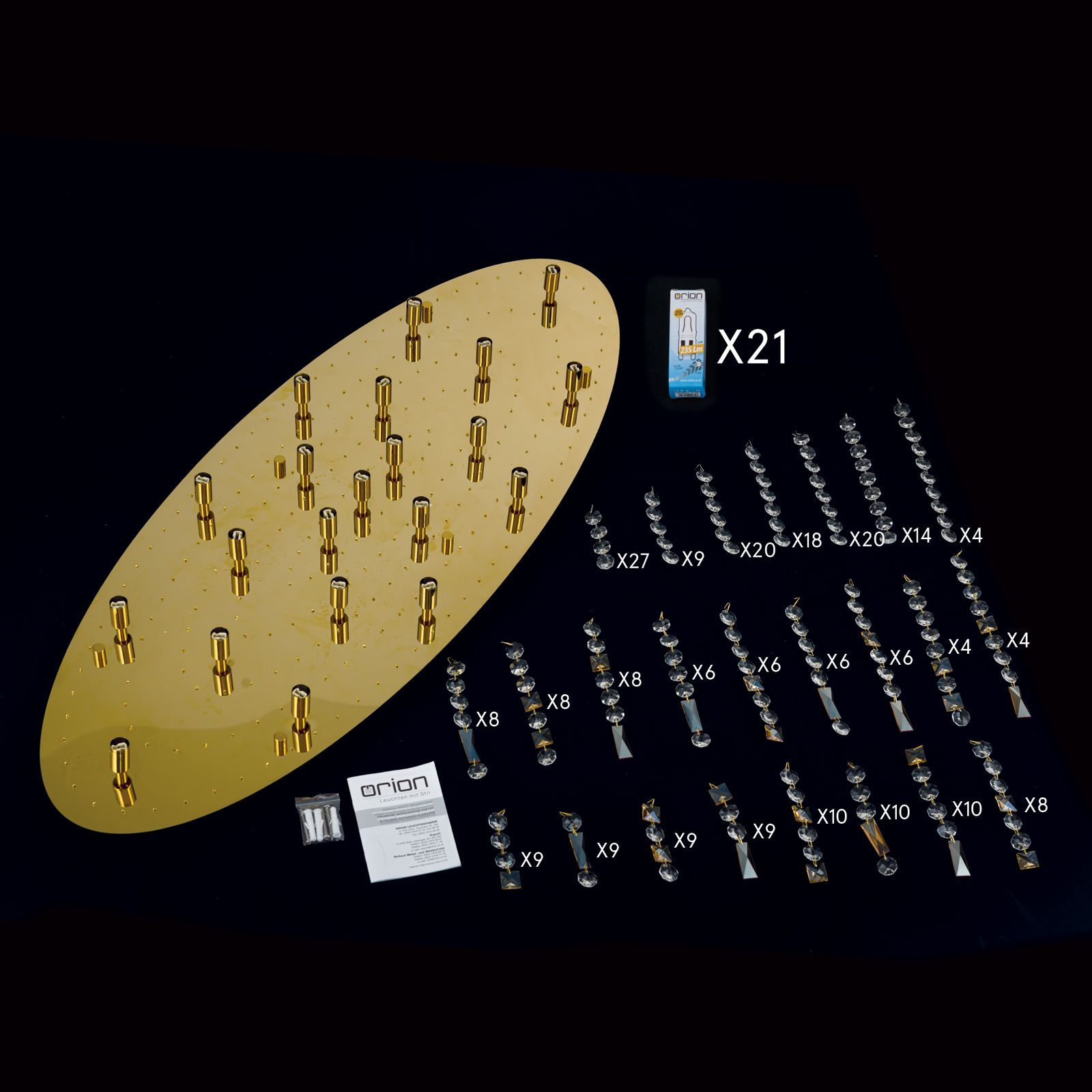 Хрустальная потолочная лампа Orion Crystalriver ARCH-00124806 - Вид №6