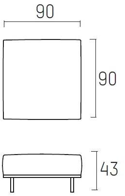 Piet Boon Подставка для ног из ткани Don living Pbc 06.109/110.01. - Вид №1