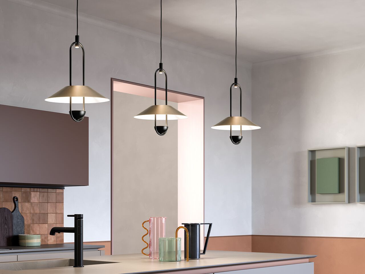 Металлический светодиодный подвесной светильник Masiero Luppiter ARCH-00111128 - Вид №1