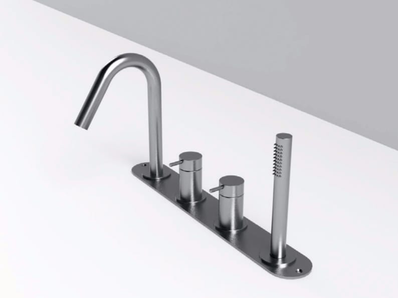 Набор ванны из нержавеющей стали с переключателем с пластиной Rexa MAE ARCH-00010799 - Вид №1