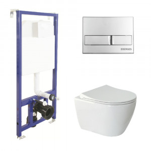 042213 Подвесной унитаз настенный Черный BERGES  Турция