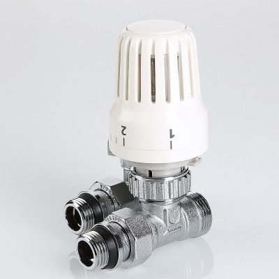 VT.046.NER.04 Комплект терморегулируюшего оборудования для радиатора прямой с переходом на «евроконус» Valtec 1/2 x 3/4" («евроконус»)  - Вид №3