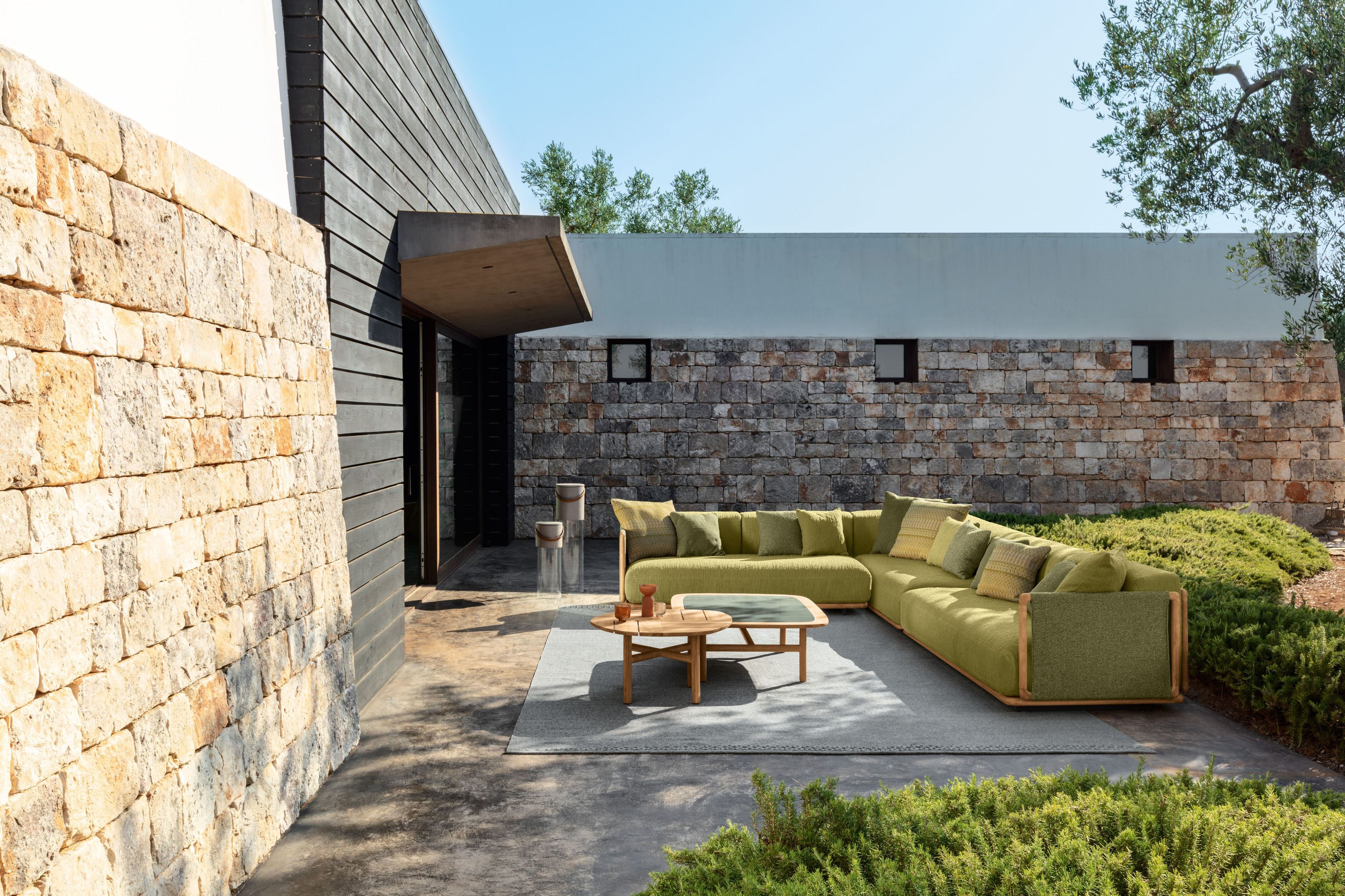 Прямоугольный садовый журнальный столик из тикового дерева Talenti Jun ARCH-00004988 - Вид №2