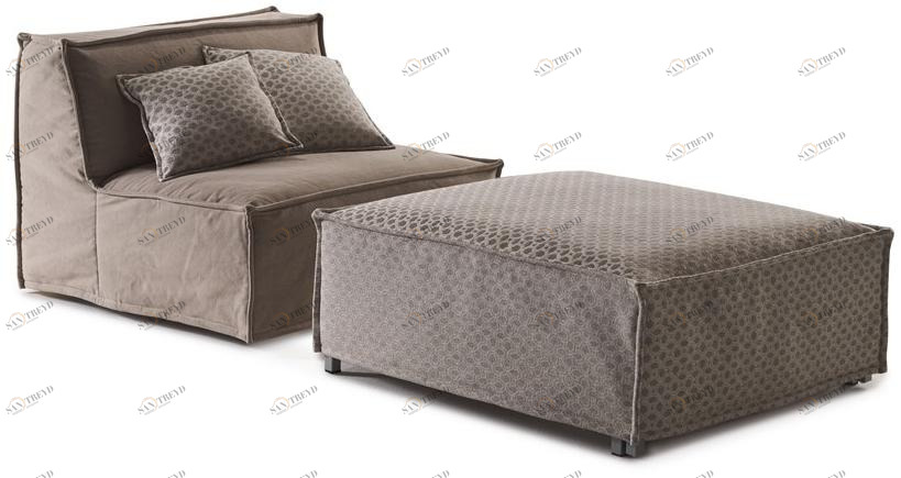 Milano Bedding Мягкий пуф со съемным чехлом из ткани Tommy sun-id-1485605