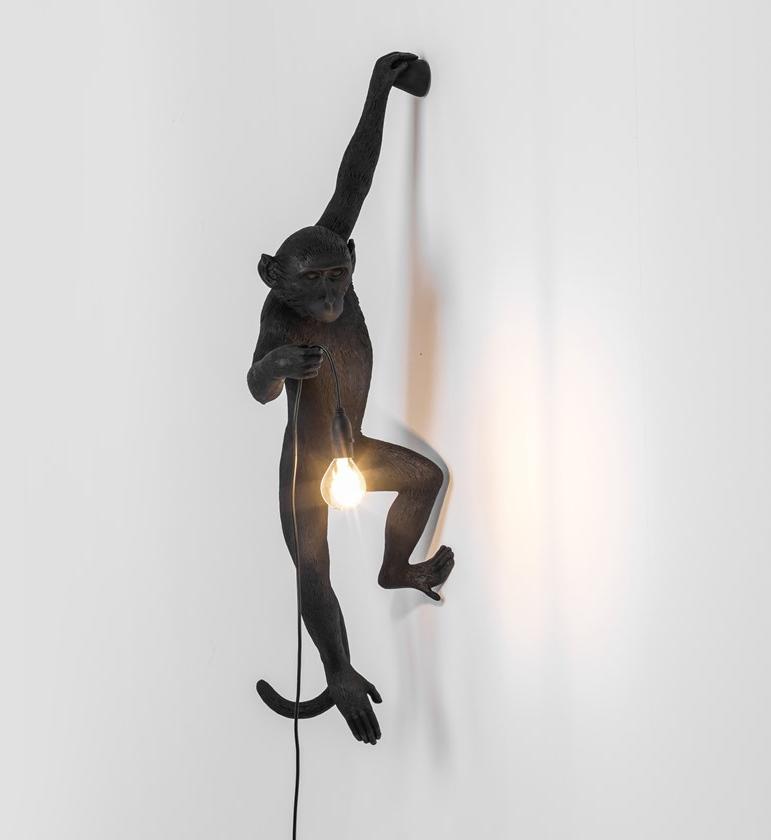 Seletti Настенный светильник из смолы The monkey lamp black sun-id-1477034 - Вид №8