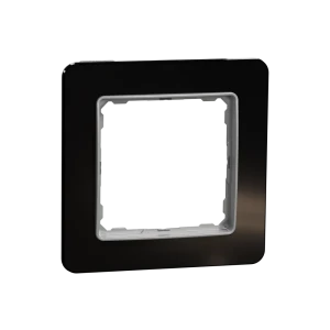 Рамка для розеток и выключателей Systeme Electric Sedna Design 1 пост, цвет чёрное стекло 84828386 STLM-2100744