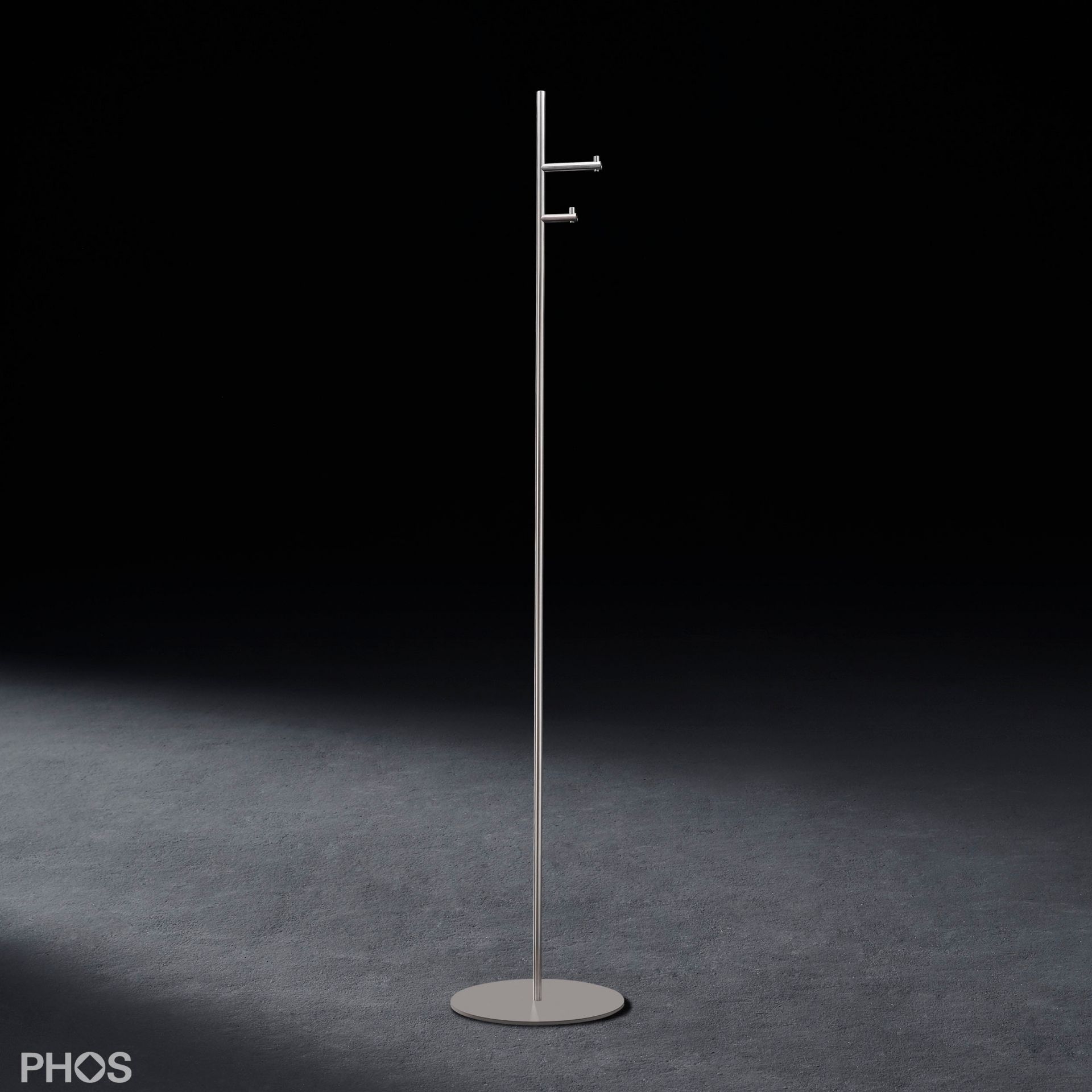 GSTS2S Вешалка для одежды с 2 крючками, основание: серое. PHOS 