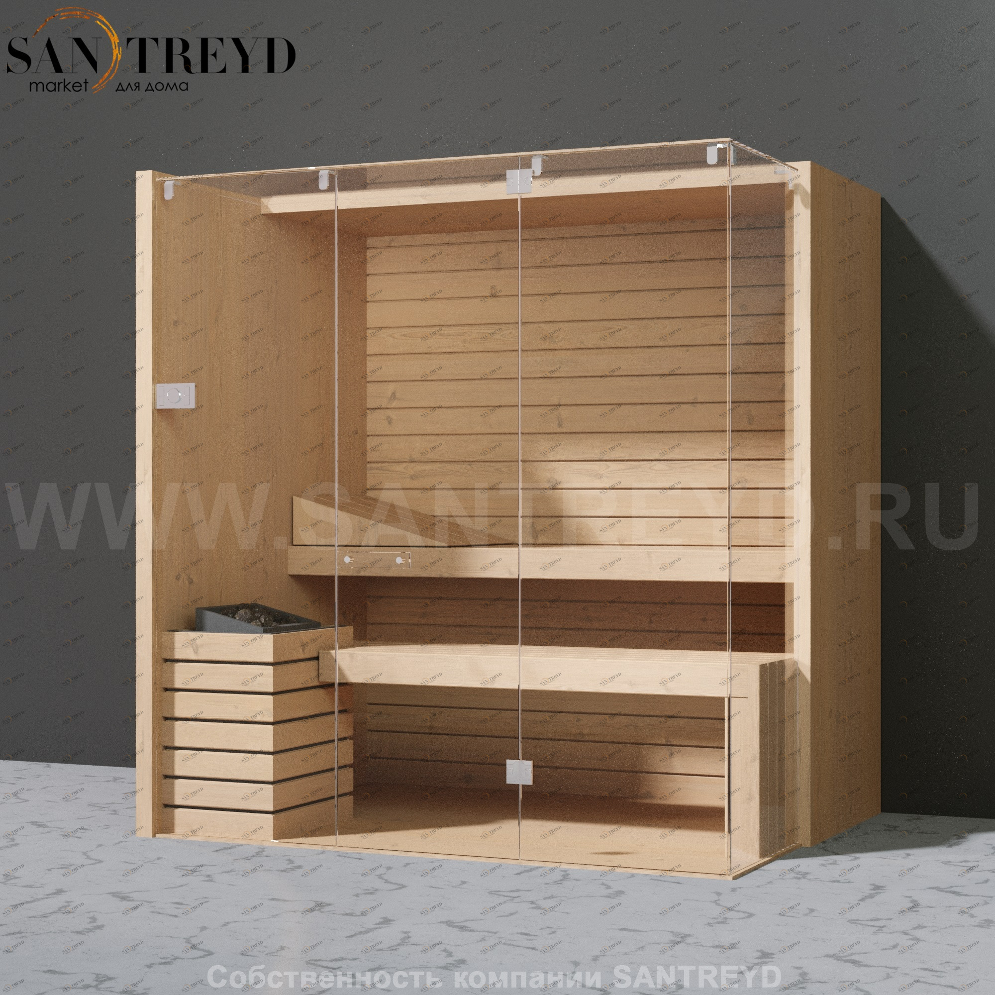 Effegibi SKY CORNER 60 SA55400021 Сауна. Мощность: 6 кВт макс. Размеры: длина 200 см, ширина 150 см. Отделка: канадский хемлок.