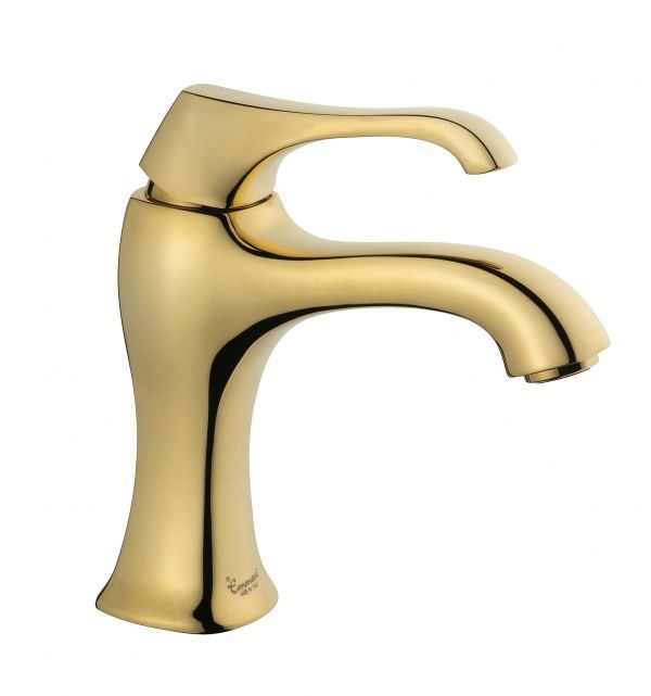 76003OR Смеситель Ares с донным клапаном для раковины, цвет золото EMMEVI