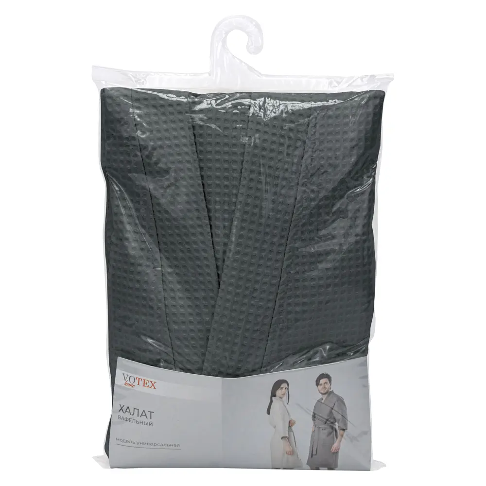 Халат вафельный без капюшона размер M цвет серый Santreyd STLM-2211688 - Вид №3