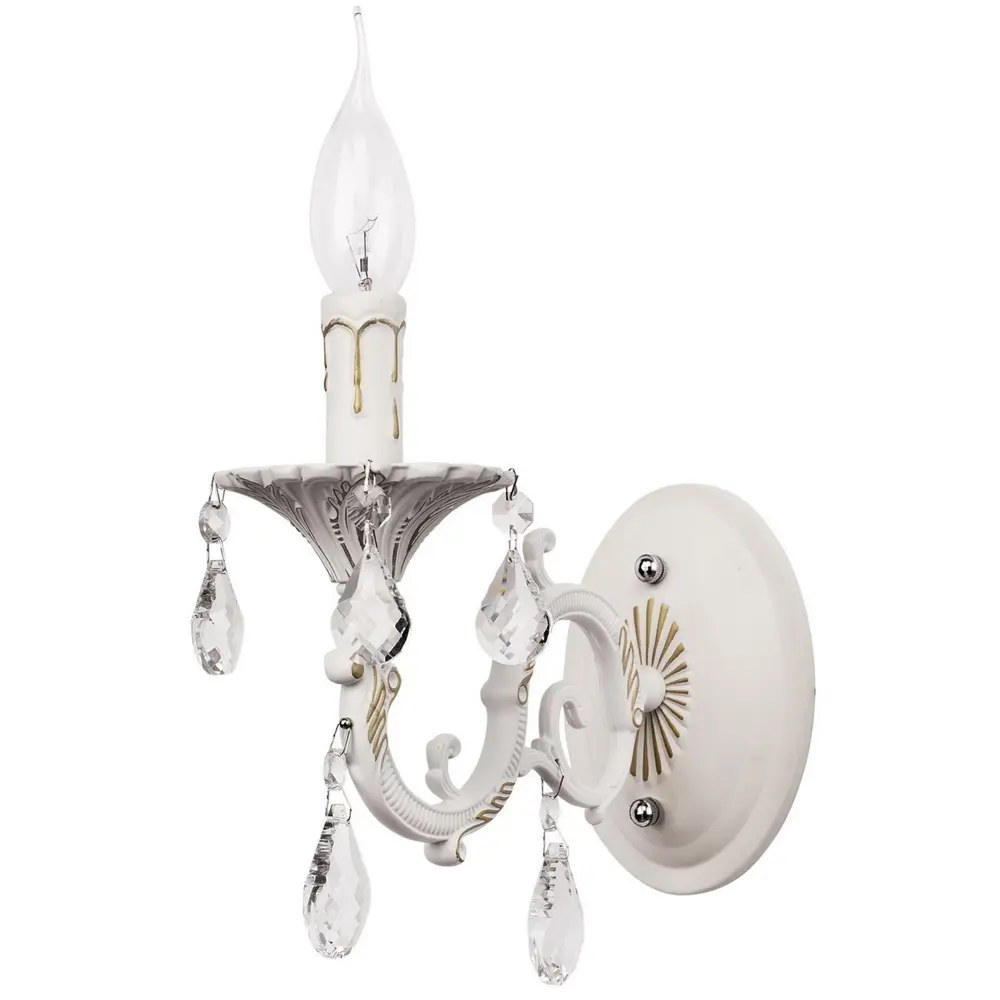 Бра Свеча 1xE14x60 Вт, металл, цвет белый MW-Light STLM-2077489