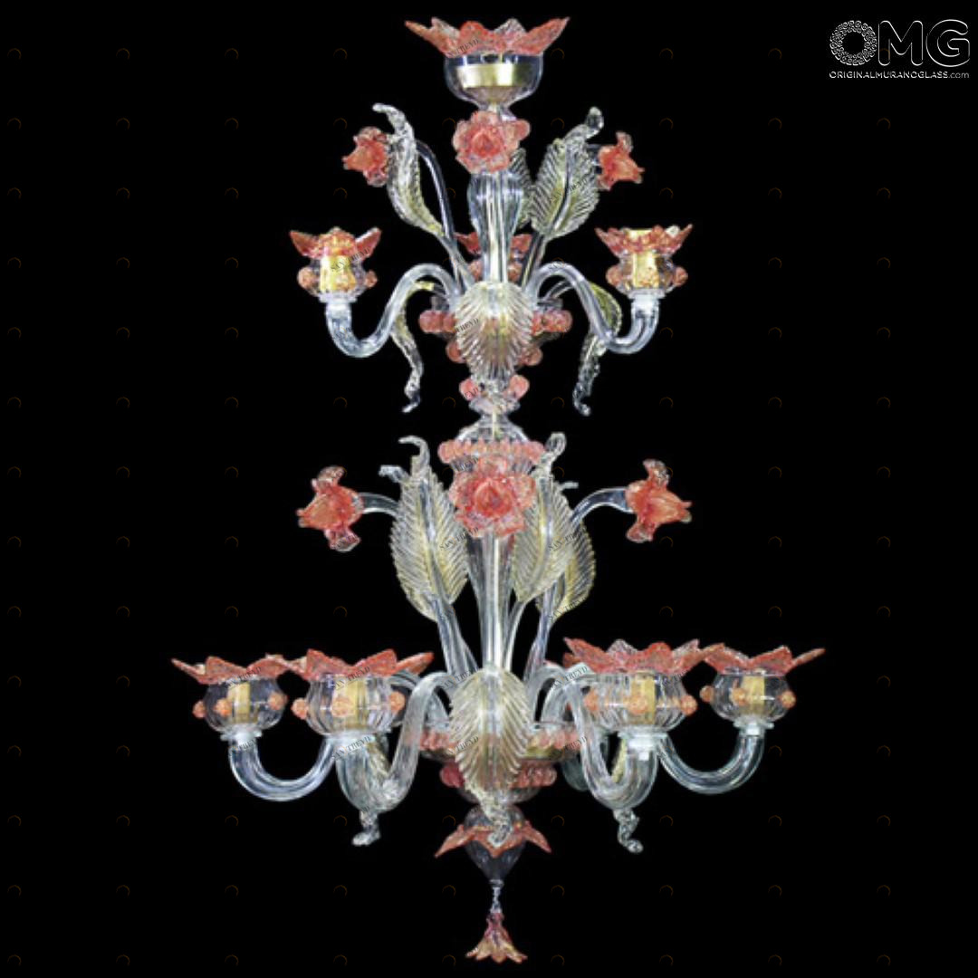 1297 ORIGINALMURANOGLASS Люстра Ка Манцони - Венецианская Коллекция - муранское стекло OMG 110 см CLASSICO