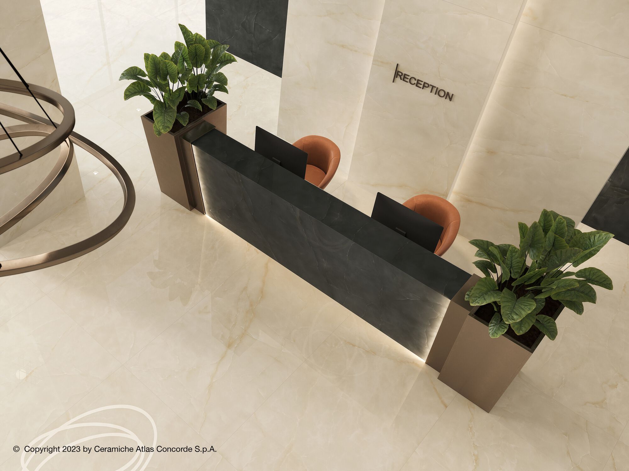 Напольное / керамогранит с эффектом оникса Atlas Concorde Marvel Onyx ARCH-00100320 - Вид №24