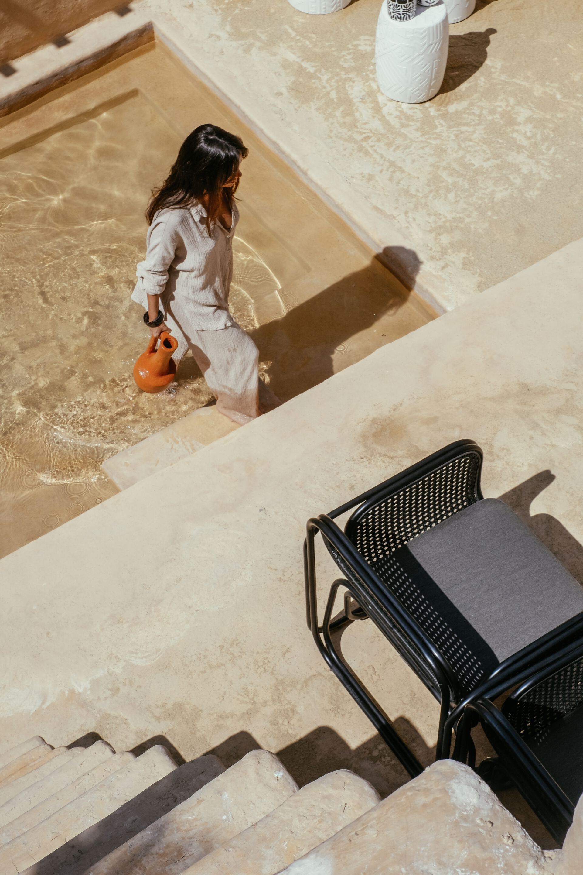 Тканевый мягкий садовый стул с подлокотниками cbdesign Lorella ARCH-00143332 - Вид №4