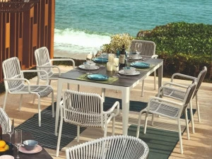 MOBIKA GARDEN Прямоугольный керамический садовый стол Petal