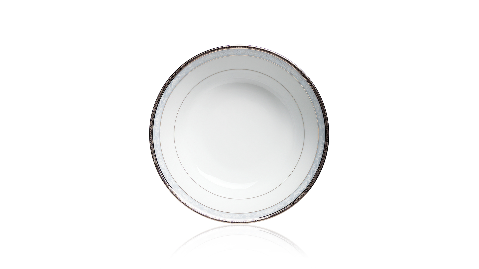 10599218 Noritake Салатник круглый Noritake "Хэмпшир,платиновый кант" 23см Фарфор  - Вид №1